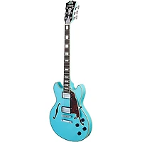 D'Angelico Premier Mini DC Semi-Hollow Electric Guitar Sky Blue