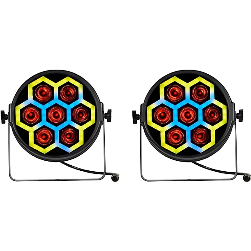 JMAZ Lighting Versa Flex Par TRON7 Pair of Wash Pars