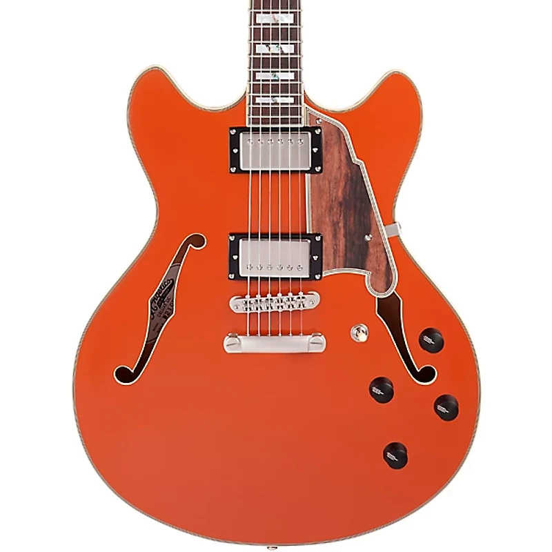 D'Angelico Deluxe Series DC Limited Edition Semi-Hollow Electric Guitar Rust
