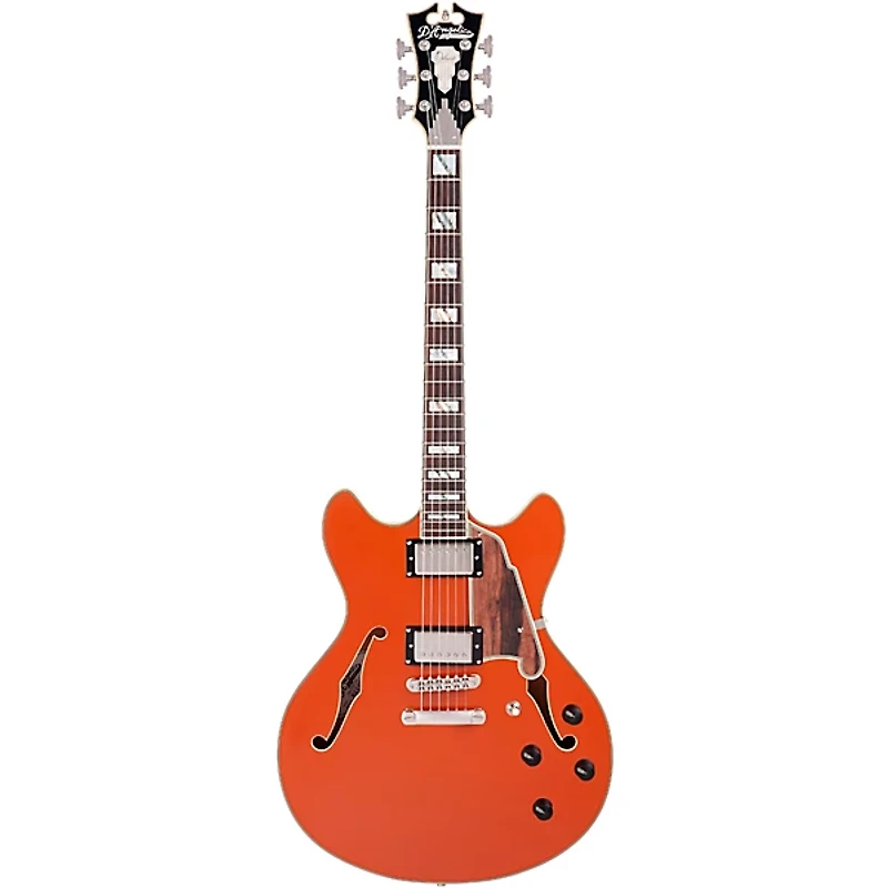 D'Angelico Deluxe Series DC Limited Edition Semi-Hollow Electric Guitar Rust