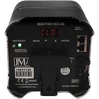 JMAZ Lighting MAD PAR HEX 4S Battery-Powered LED Uplight Black