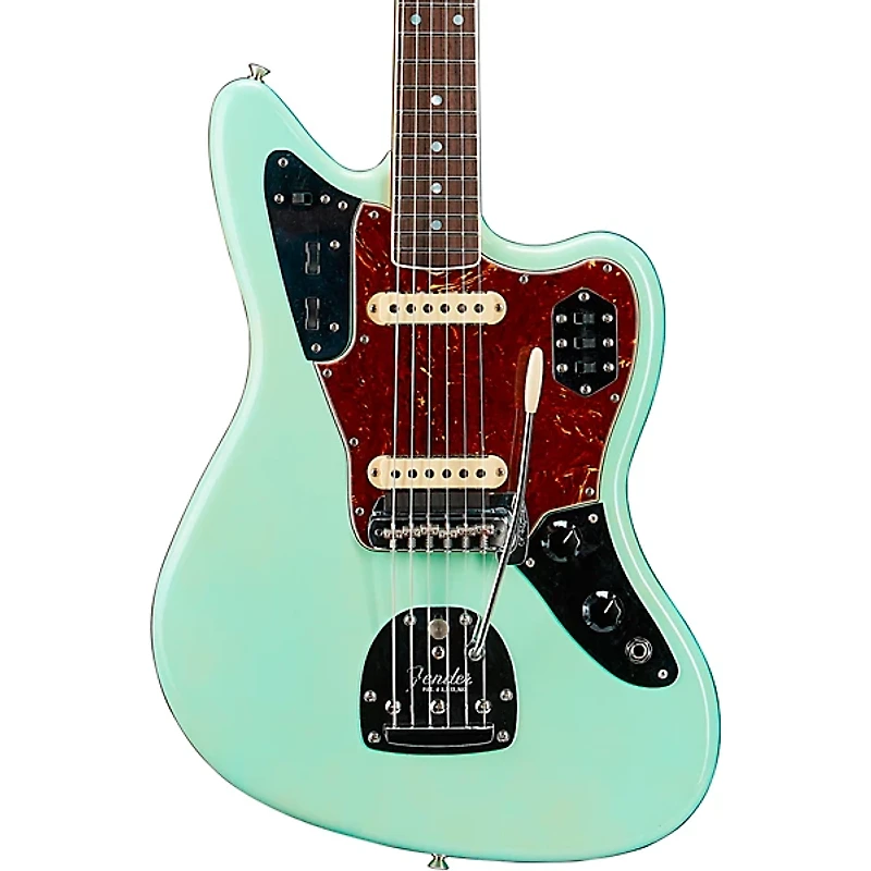 Fender Custom Shop '66 Jaguar Deluxe Closet Classic Electric Guitar - Aged Surf Green