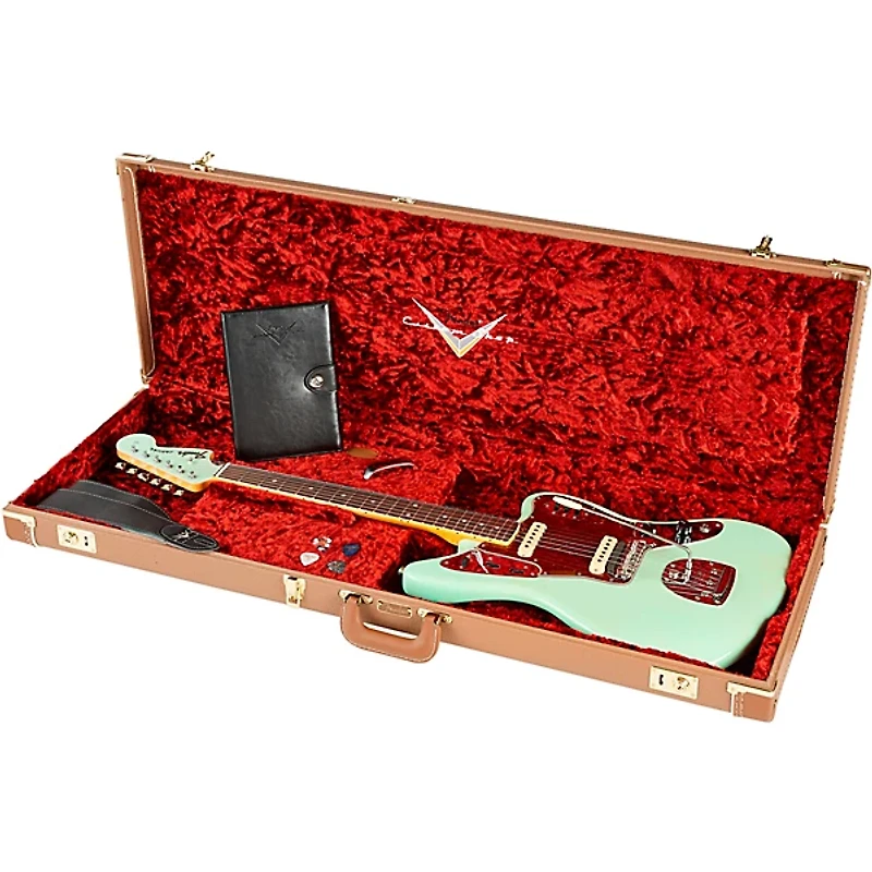 Fender Custom Shop '66 Jaguar Deluxe Closet Classic Electric Guitar - Aged Surf Green