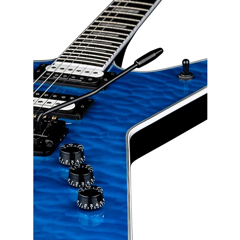 Dean ML Select 24 Quilted Top Electric Guitar Trans Blue