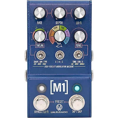 Walrus Audio Mako M1 High-Fidelity Modulation Machine Effects Pedal Blue