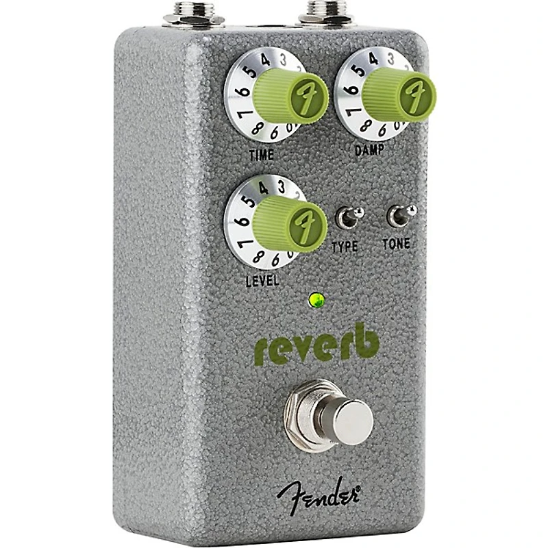 Fender Hammertone Reverb Effects Pedal Gray and Green