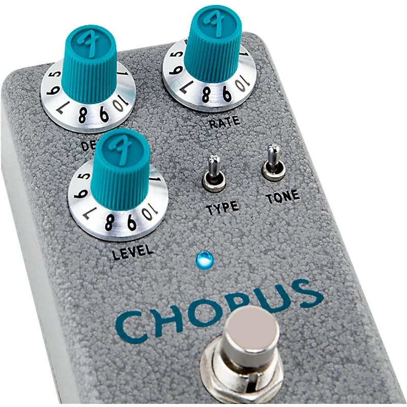 Fender Hammertone Chorus Effects Pedal Gray and Aqua