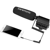Saramonic SR-UC201 1/8" (3.5 mm) Female TRS Microphone Adapter Cable to 1/8" (3.5 mm) Male TRRS for iPhone, iPad, Android Smartphones & Tablets