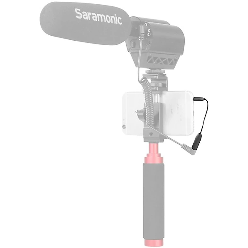 Saramonic SR-UC201 1/8" (3.5 mm) Female TRS Microphone Adapter Cable to 1/8" (3.5 mm) Male TRRS for iPhone, iPad, Android Smartphones & Tablets