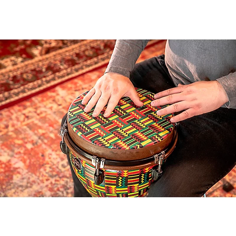 MEINL Jumbo Djembe with Matching Synthetic Designer Head 12 in. Simbra