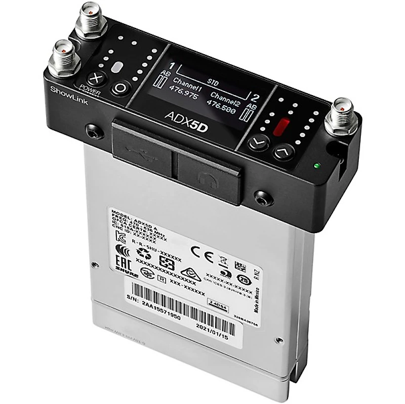 Shure Axient Digital ADX5D Dual-Channel Portable Wireless Receiver Band A