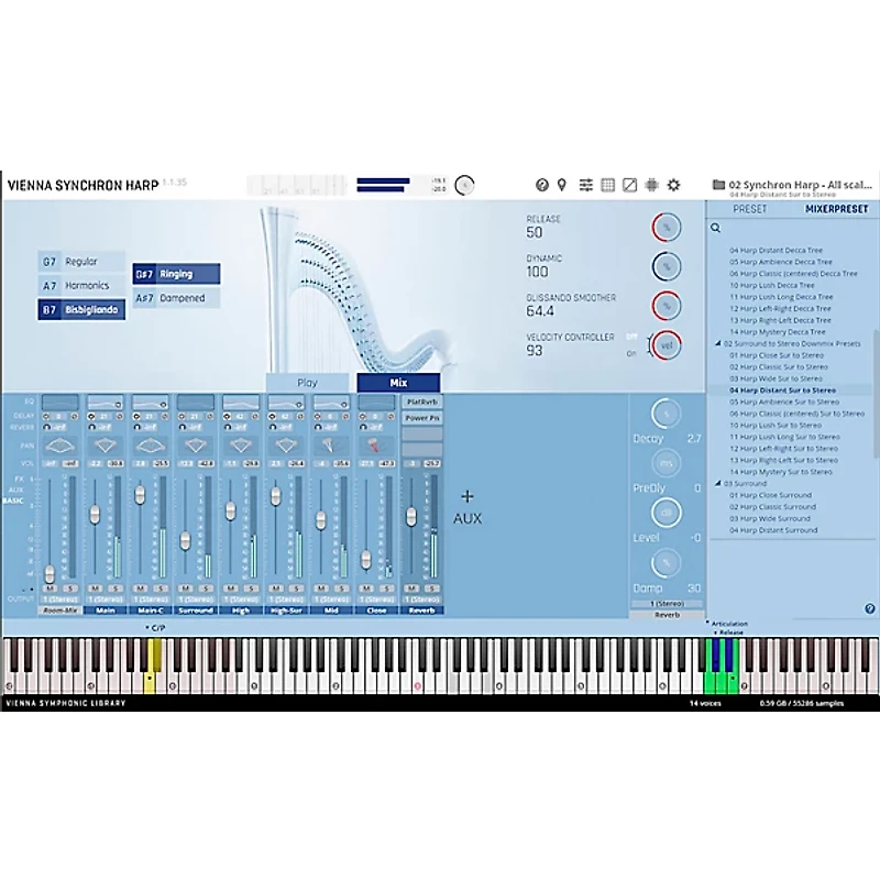 Vienna Symphonic Library Synchron Harp Upgrade to Full Library Plug-in (Software Download)