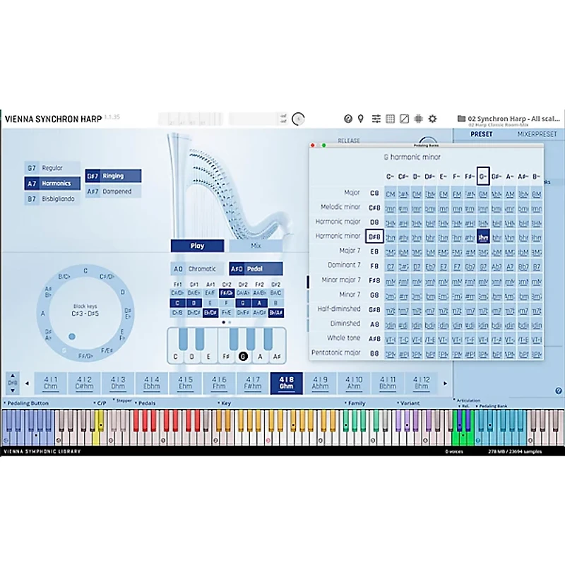Vienna Symphonic Library Synchron Harp Full Library Plug-in (Software Download)