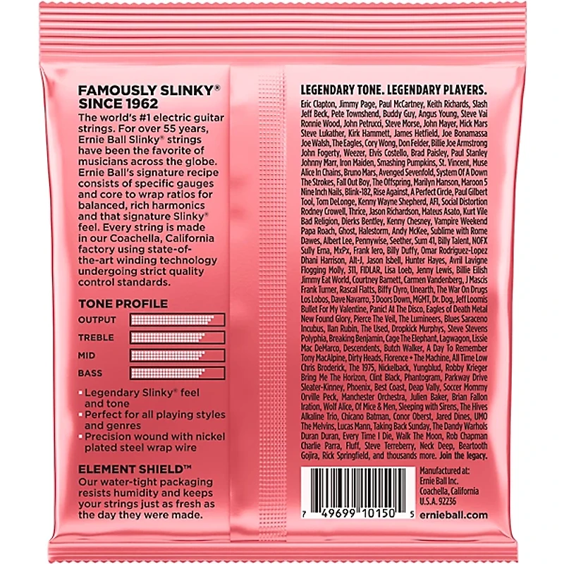 Ernie Ball 2217 Zippy Slinky Nickel Wound Electric Guitar Strings 7-36