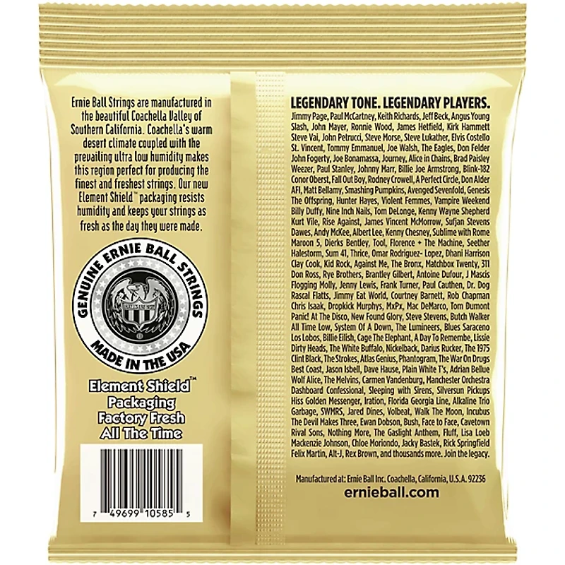 Ernie Ball 2007 Earthwood 80/20 Custom Light Bronze Acoustic Guitar Strings 11.5-54