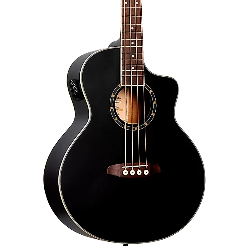 Ortega D7CE 4-String Acoustic Electric Cutaway Bass Guitar