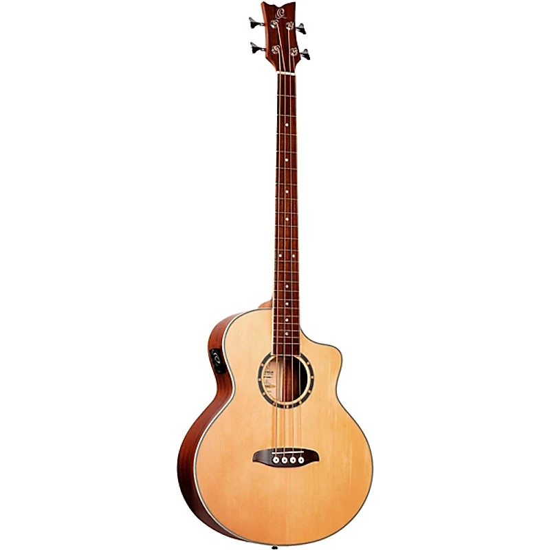 Ortega D7CE 4-String Acoustic Electric Cutaway Bass Guitar