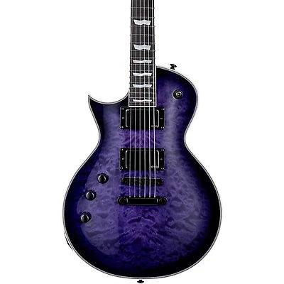 ESP LTD EC-1000 Quilted Maple Left-Handed Electric Guitar See Thru Purple