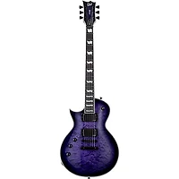 ESP LTD EC-1000 Quilted Maple Left-Handed Electric Guitar See Thru Purple
