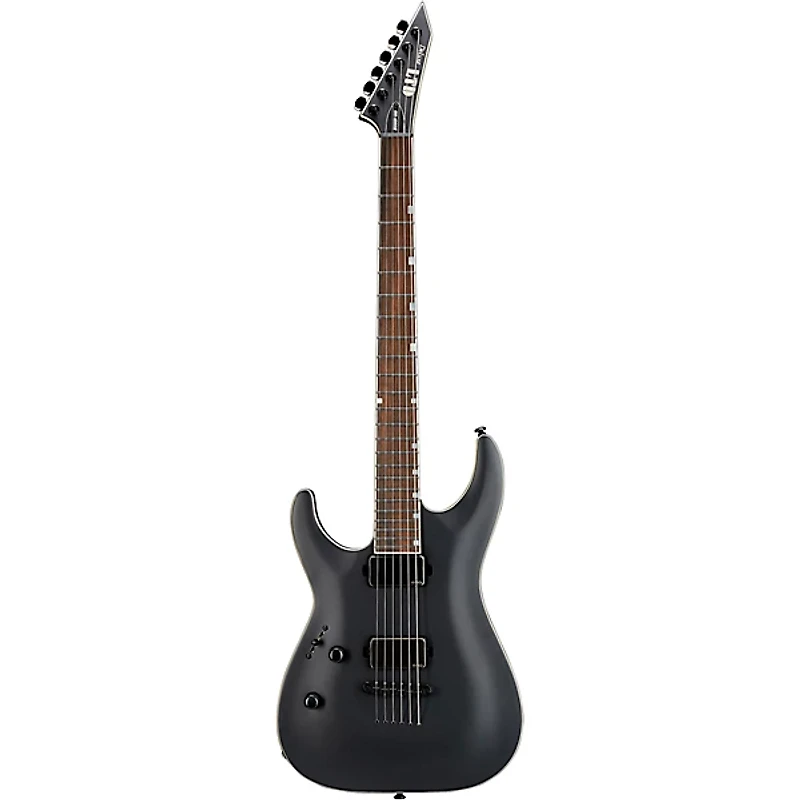 ESP LTD MH-1000 Baritone Left-Handed Electric Guitar Black Satin