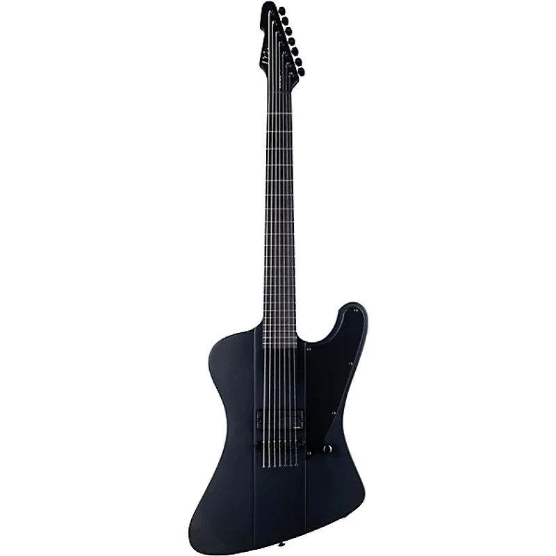 ESP LTD Phoenix-7 Baritone Black Metal Electric Guitar Black