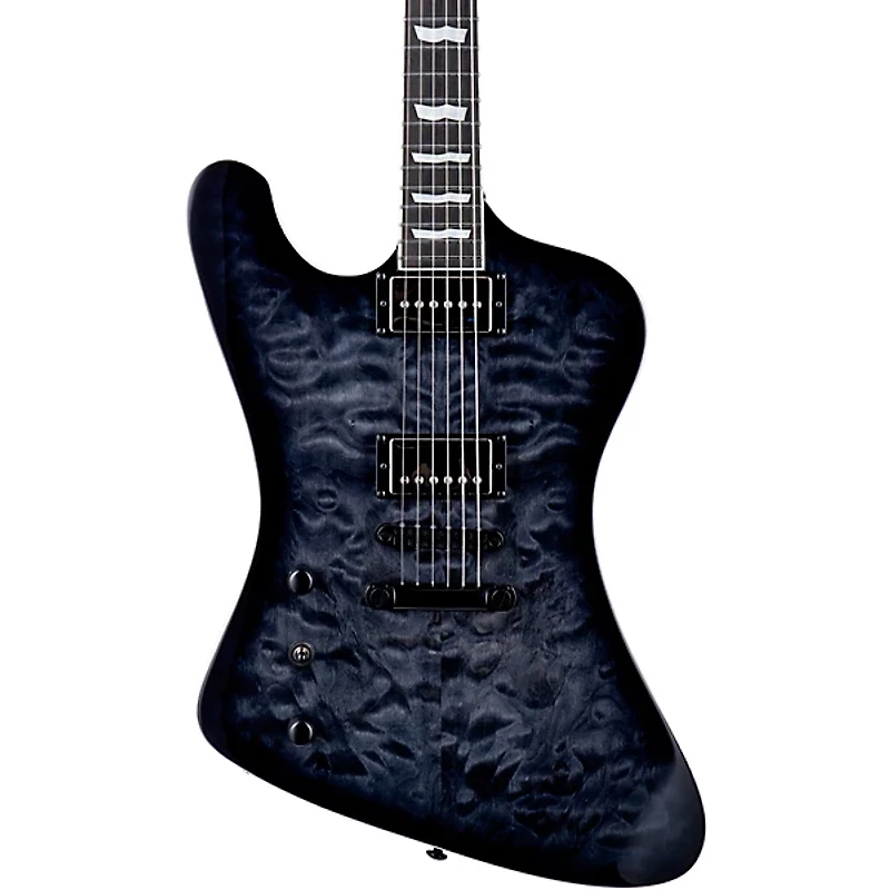 ESP LTD Phoenix-1000 Quilted Maple Left-Handed Electric Guitar See Thru Black Sunburst