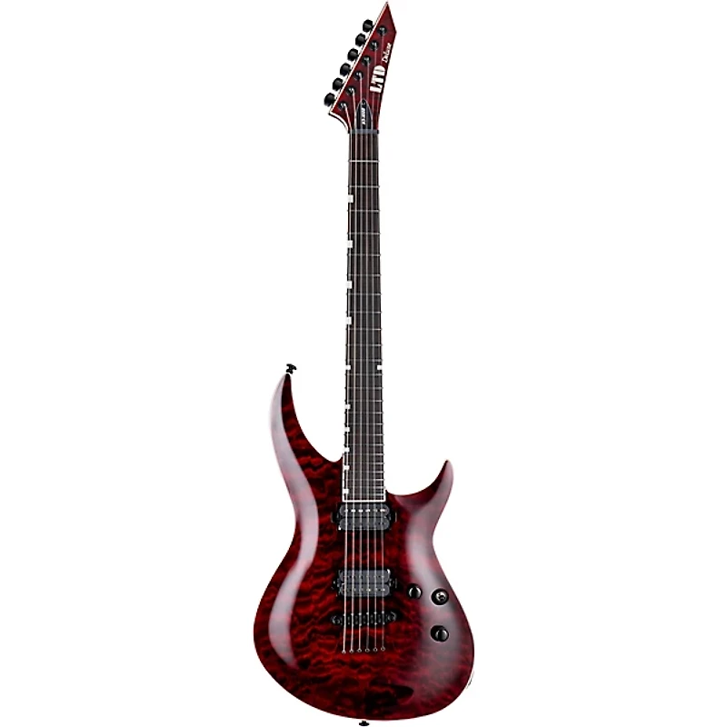 ESP LTD H3-1000 Quilted Maple Electric Guitar See Thru Black Cherry