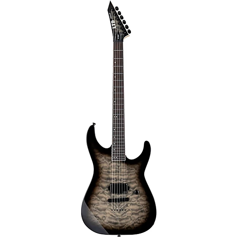 ESP LTD M-1001NT Quilted Maple Electric Guitar Charcoal Burst