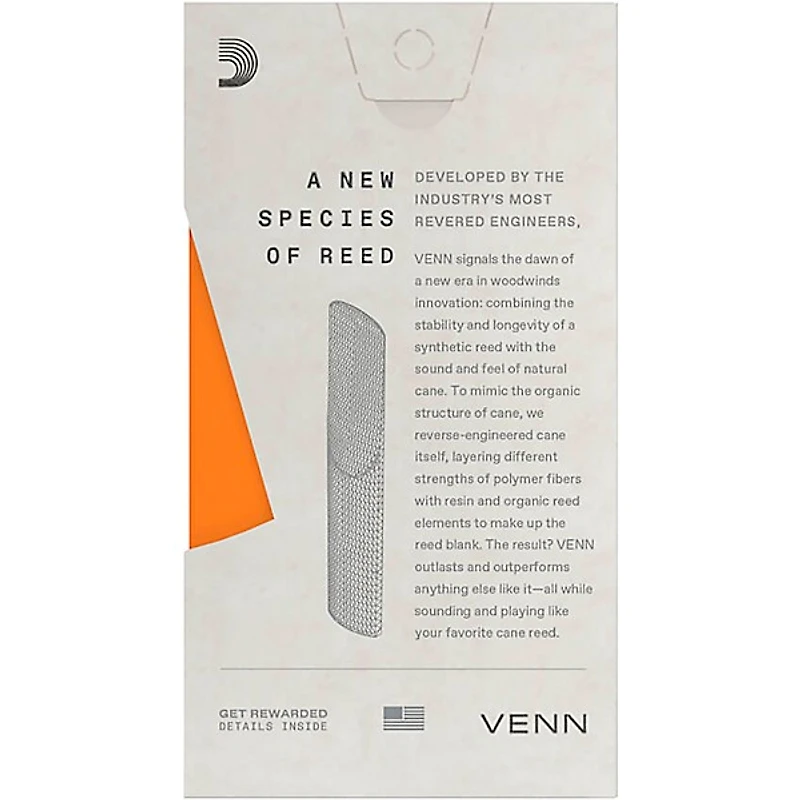 D'Addario Woodwinds VENN G2 Tenor Saxophone Reed