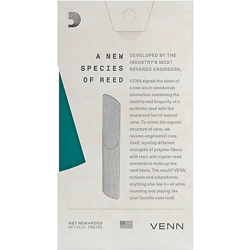 D'Addario Woodwinds VENN G2 Bb Clarinet Reed