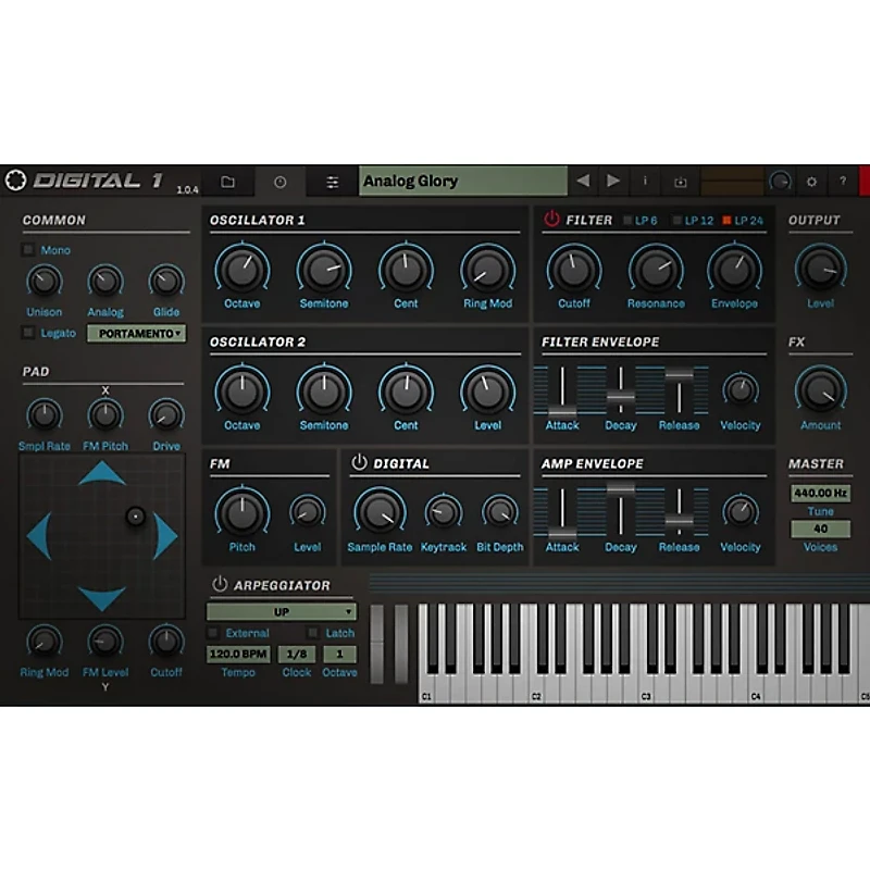 Tracktion RetroMod Digital 1 Virtual Instrument