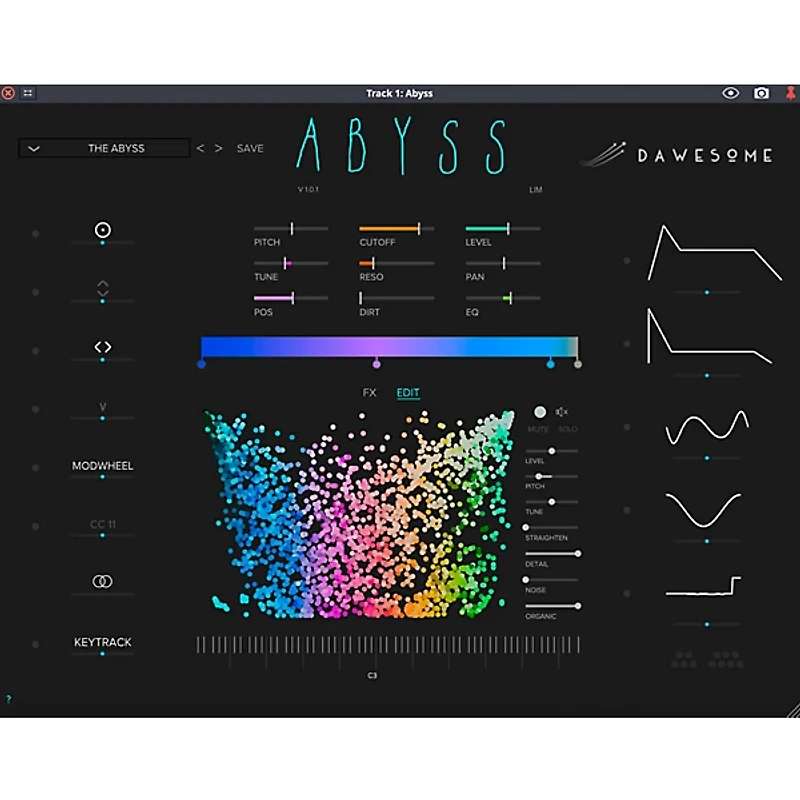 Tracktion Abyss Visual Synthesizer Plug-In