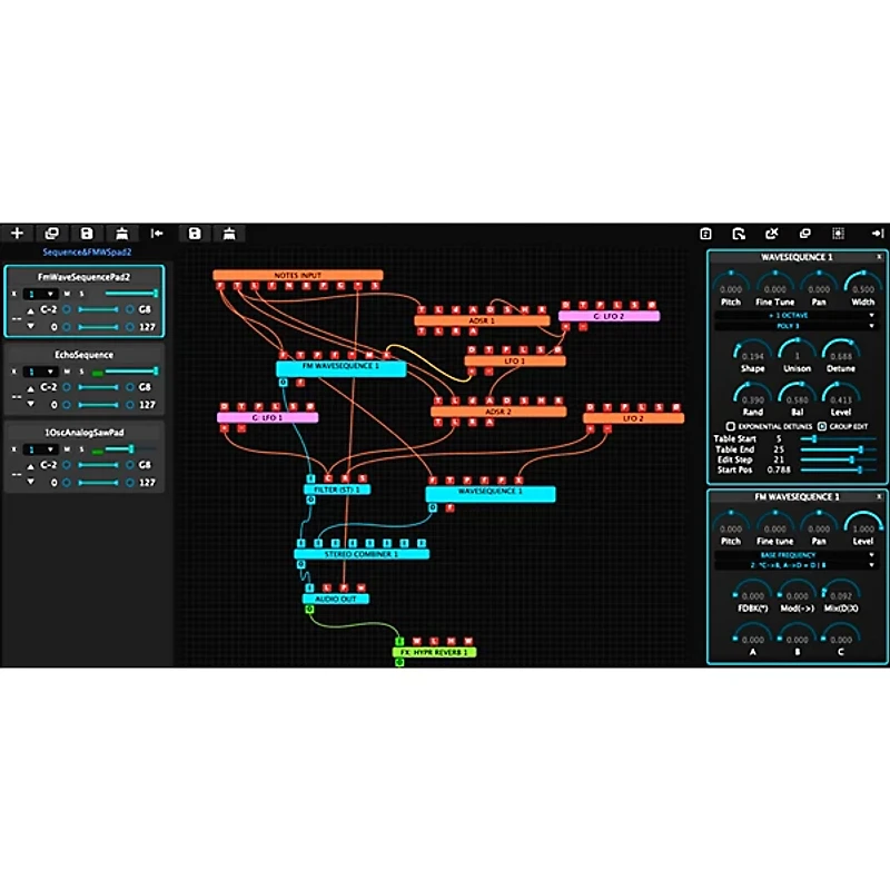 Tracktion Wavesequencer Hyperion Modular Synth Plug-In