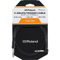 Roland 1/4" TRS to 1/4" TRS Balanced Interconnect Straight to Angle V-drums Trigger Cable