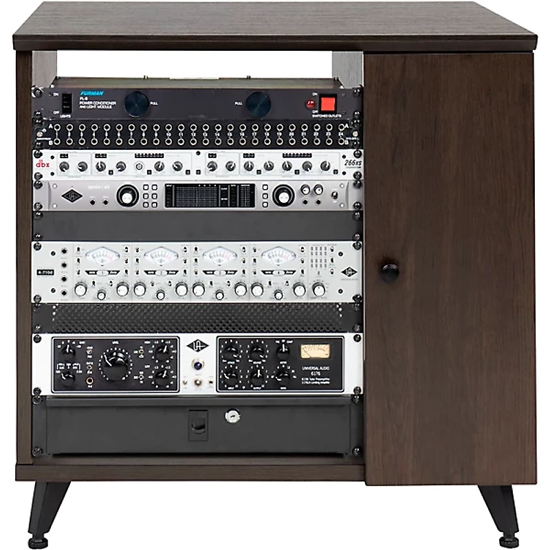 Gator GFW-ELITESIDECAR Elite Furniture Series Rolling Rack Sidecar Cabinet with Configurable Rack Space & Shelving