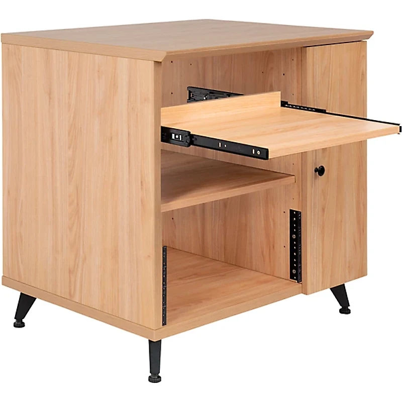 Gator GFW-ELITESIDECAR Elite Furniture Series Rolling Rack Sidecar Cabinet with Configurable Rack Space & Shelving