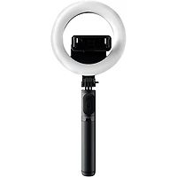 Mackie mRING-6 6" Battery-Powered Ring Light With Convertible Selfie Stick/Stand and Remote