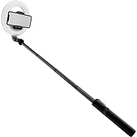 Mackie mRING-6 6" Battery-Powered Ring Light With Convertible Selfie Stick/Stand and Remote