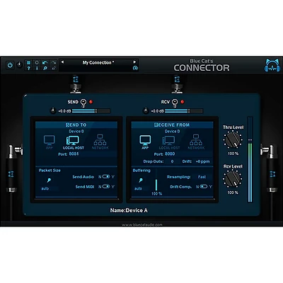 Blue Cat Audio Audio Connector Audio and MIDI Streaming Plug-In