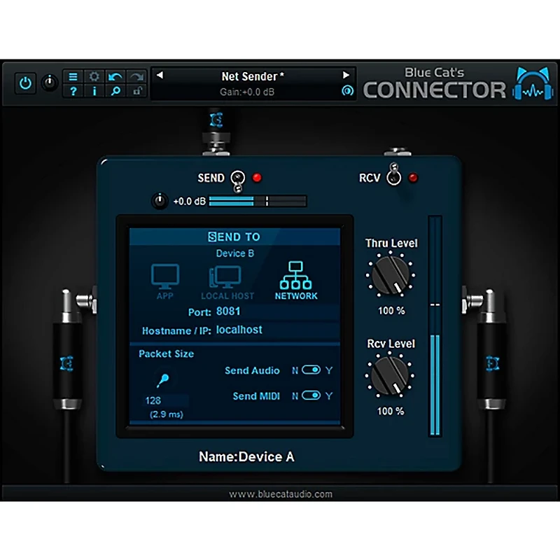Blue Cat Audio Audio Connector Audio and MIDI Streaming Plug-In