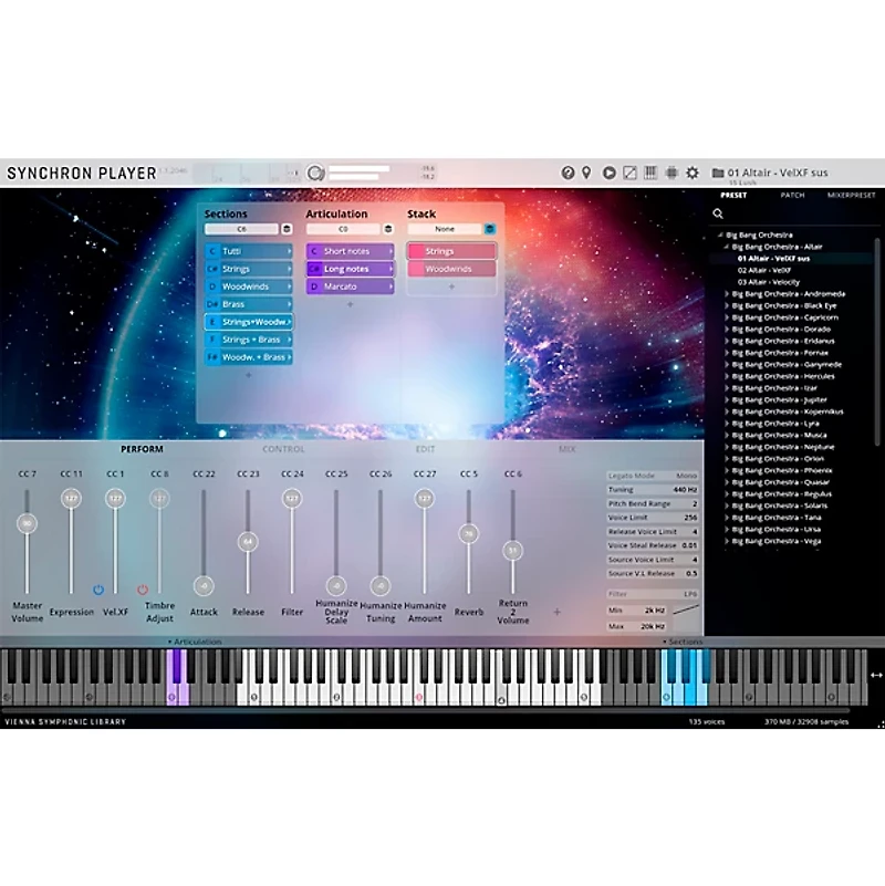 Vienna Symphonic Library Big Bang Orchestra: Altair - Section Essentials Plug-in
