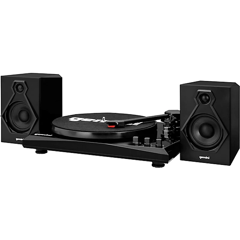 Gemini TT-900BB Vinyl Record Player Turntable With Bluetooth and Dual Stereo Speakers Black/Black