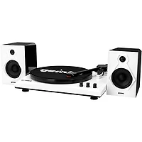 Gemini TT-900BW Vinyl Record Player Turntable With Bluetooth and Dual Stereo Speakers Black/White