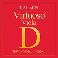 Larsen Strings Virtuoso Viola D String 15 to 16-1/2 in., Medium Aluminum, Ball End