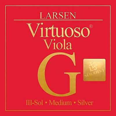 Larsen Strings Virtuoso Soloist Series Viola G String 15 to 16-1/2 in., Medium Silver, Ball End
