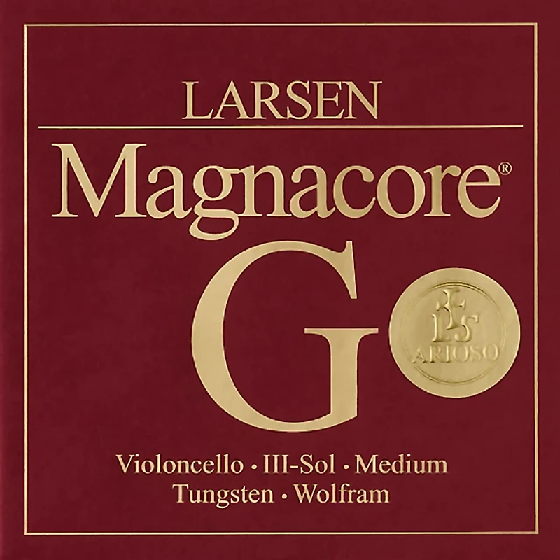 Larsen Strings Magnacore Arioso Cello G String 4/4 Size, Medium Tungsten, Ball End