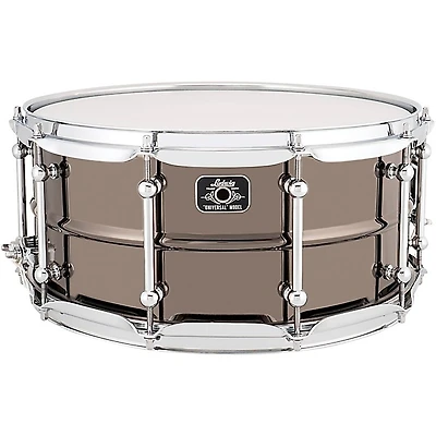 Ludwig Universal Series Black Brass Snare Drum With Chrome Hardware