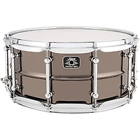 Ludwig Universal Series Black Brass Snare Drum With Chrome Hardware