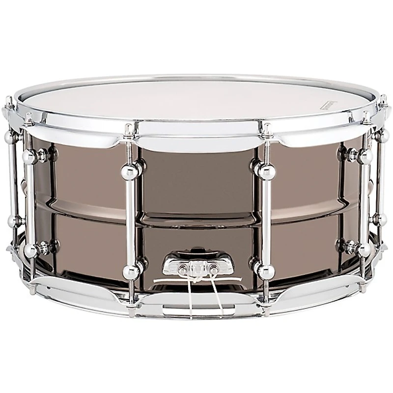 Ludwig Universal Series Black Brass Snare Drum With Chrome Hardware