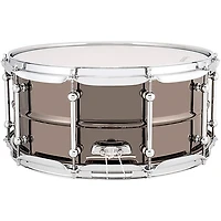 Ludwig Universal Series Black Brass Snare Drum With Chrome Hardware